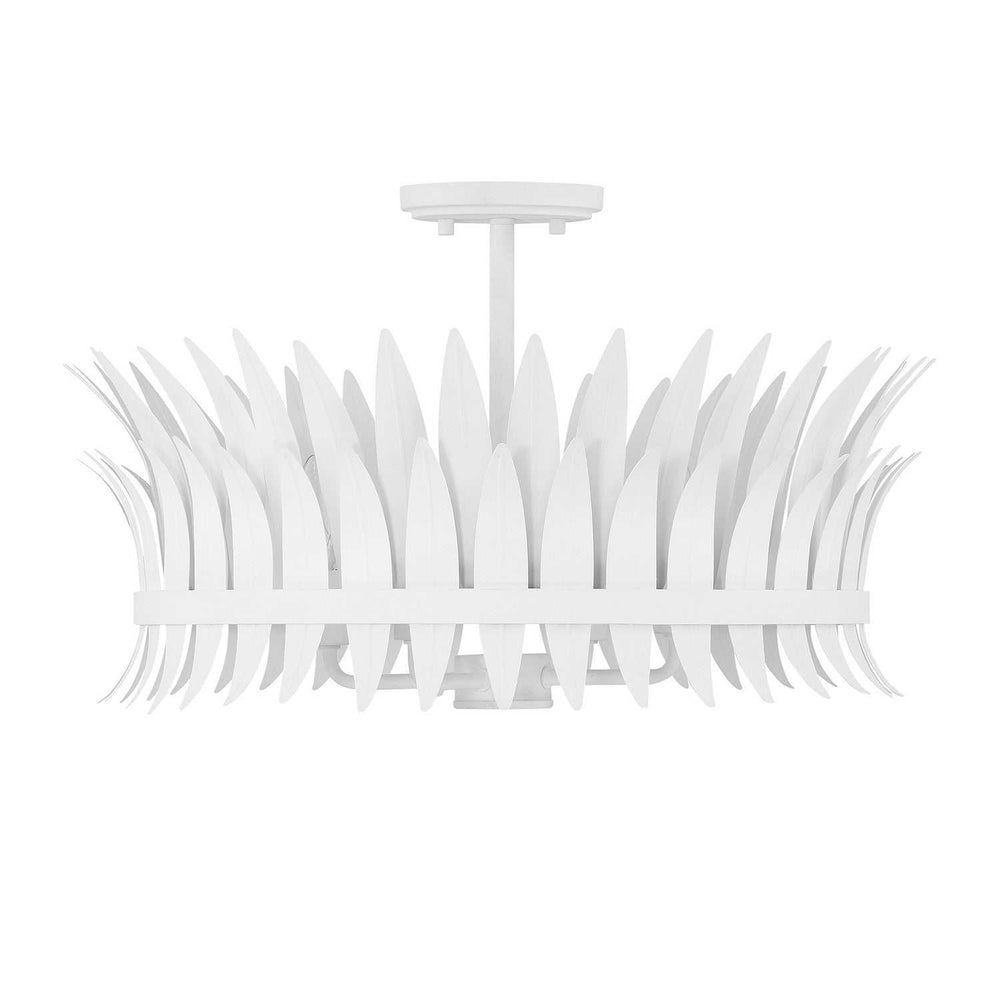 Ensley Four Light Semi-Flush Mount in Bisque White Savoy House