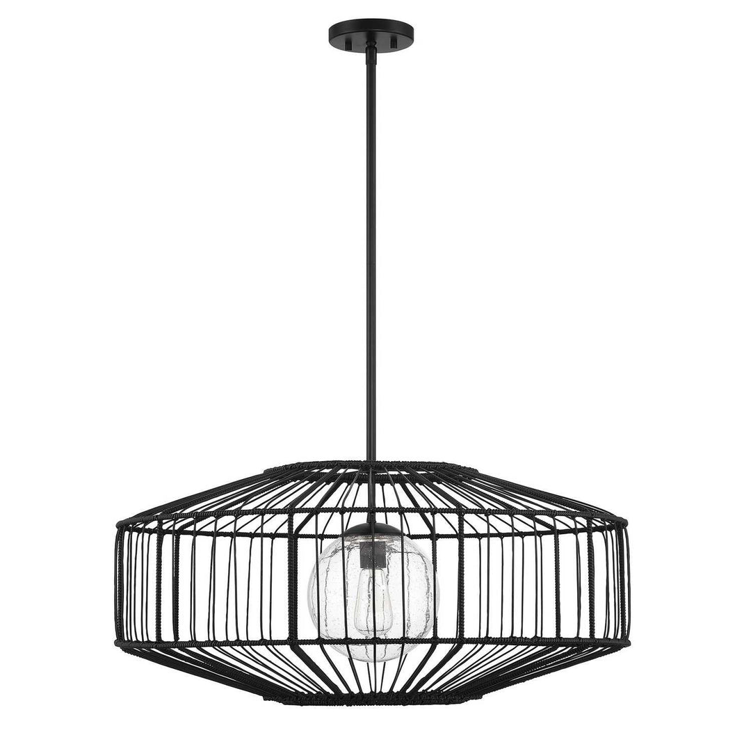 Marcy One Light Pendant in Matte Black Savoy House