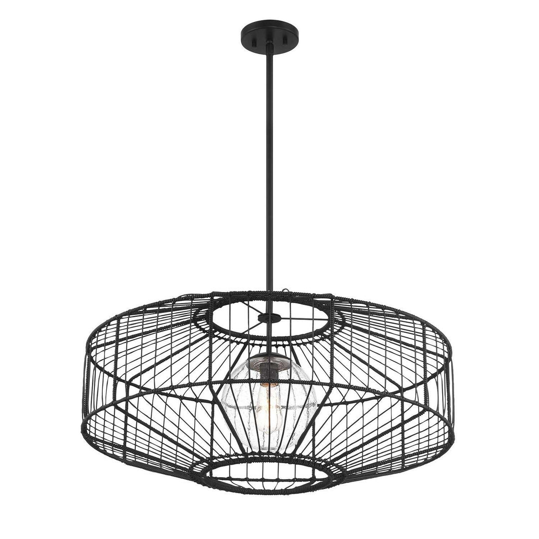Marcy One Light Pendant in Matte Black Savoy House