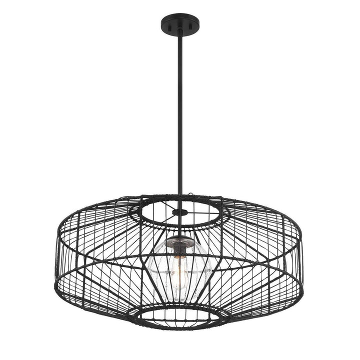 Marcy One Light Pendant in Matte Black Savoy House