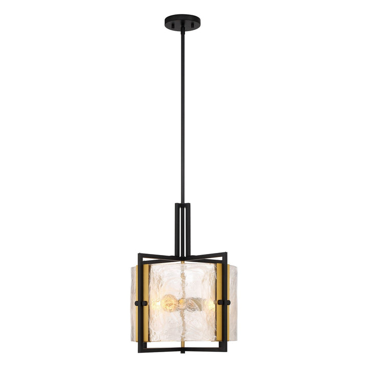 Savoy House - 7-1699-3-143 - Three Light Pendant - Hayward - Matte Black w/Warm Brass