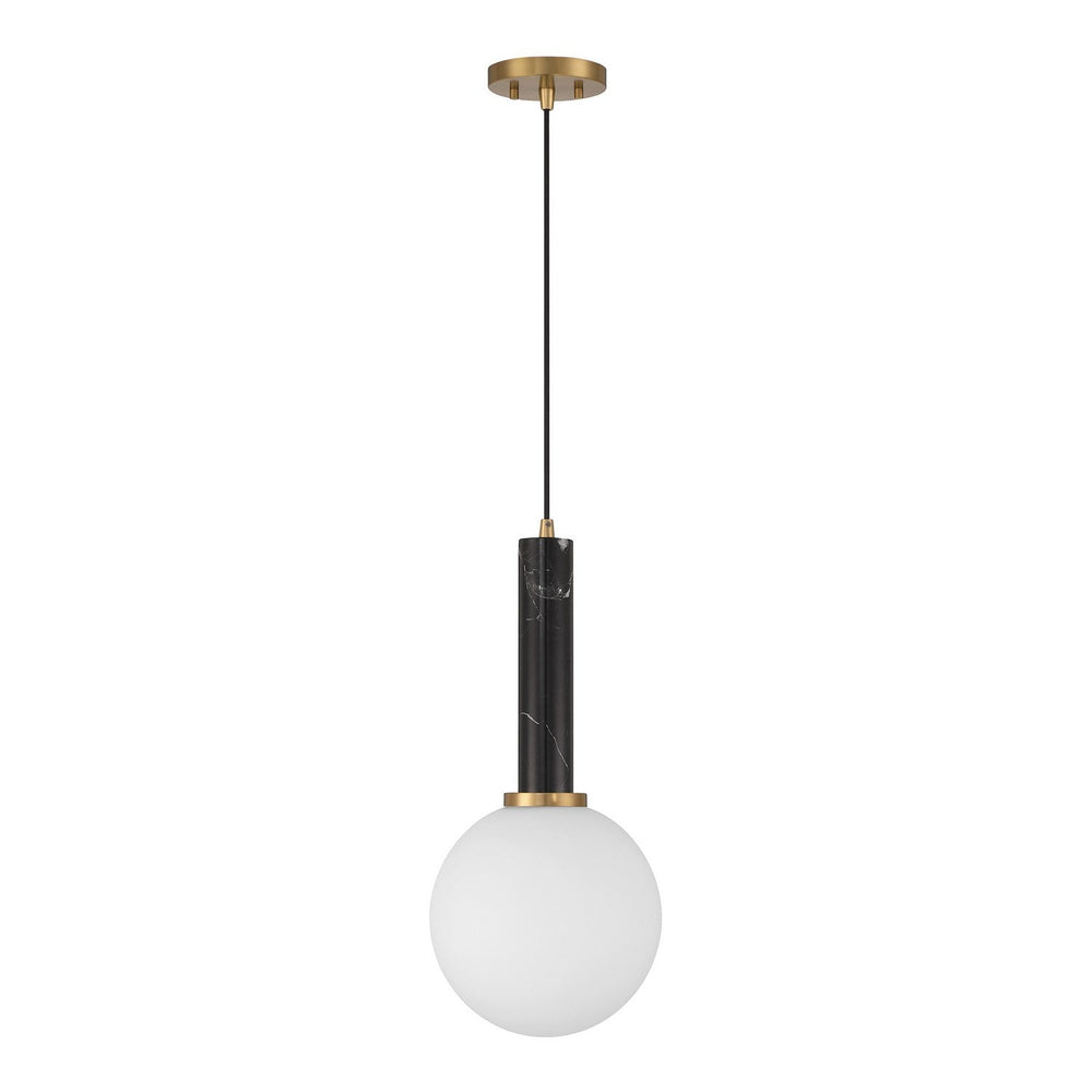 Savoy House - 7-2902-1-263 - One Light Pendant - Callaway - Black Marble w/Warm Brass