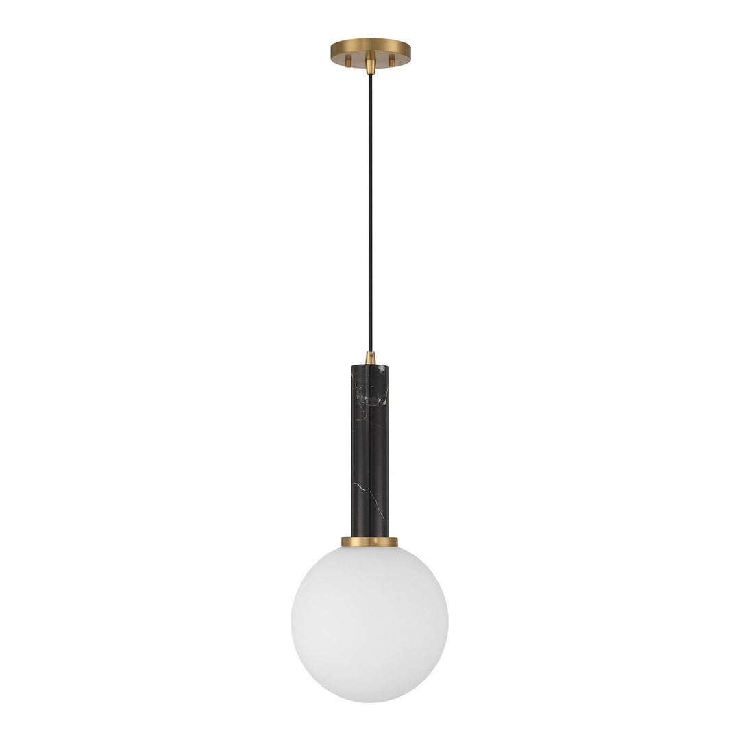 Savoy House - 7-2902-1-263 - One Light Pendant - Callaway - Black Marble w/Warm Brass