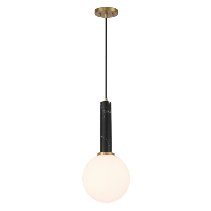 Savoy House - 7-2902-1-263 - One Light Pendant - Callaway - Black Marble w/Warm Brass