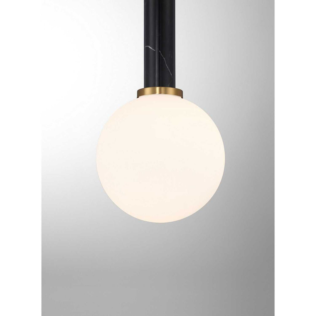 Savoy House - 7-2902-1-263 - One Light Pendant - Callaway - Black Marble w/Warm Brass