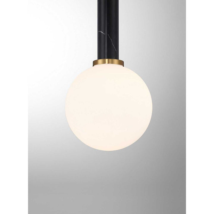 Savoy House - 7-2902-1-263 - One Light Pendant - Callaway - Black Marble w/Warm Brass