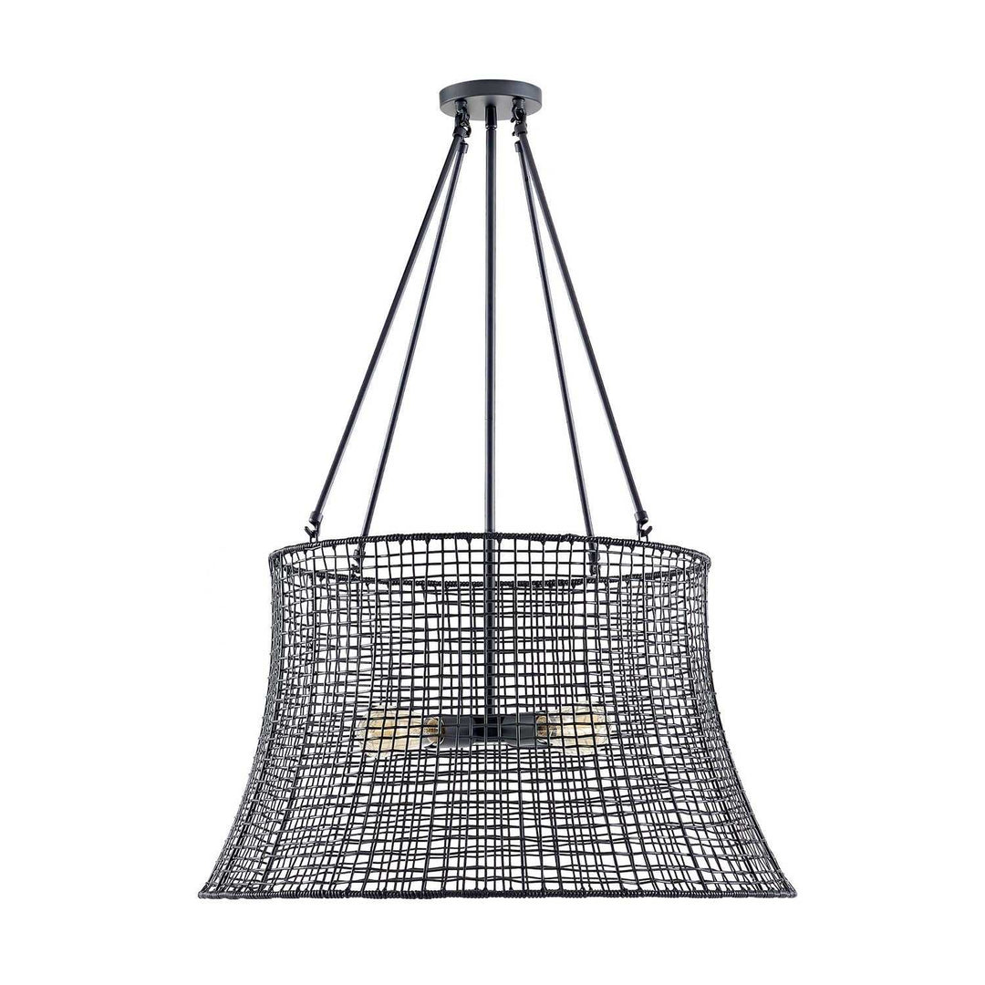 Longleaf Four Light Outdoor Chandelier in Matte Black Savoy House
