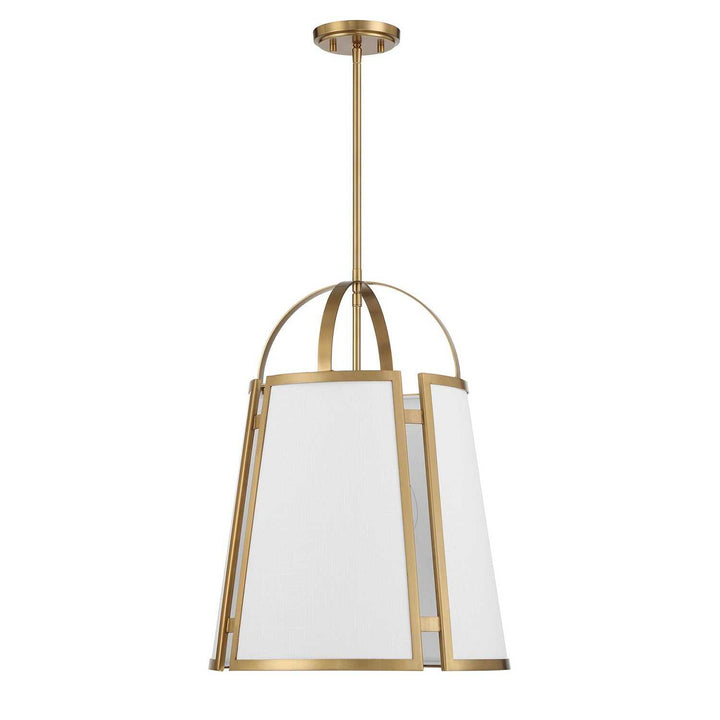 Savoy House - 7-6304-4-322 - Four Light Pendant - Chartwell - Warm Brass