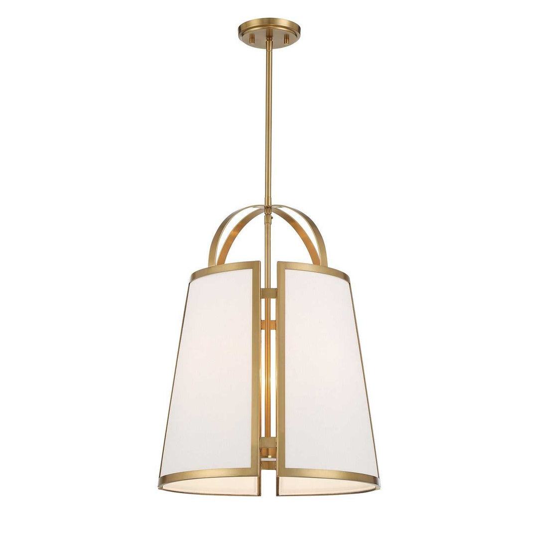 Savoy House - 7-6304-4-322 - Four Light Pendant - Chartwell - Warm Brass