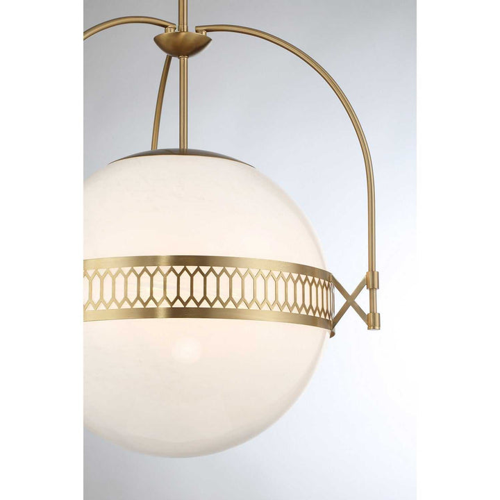 Savoy House - 7-6407-3-322 - Three Light Pendant - Thornhill - Warm Brass