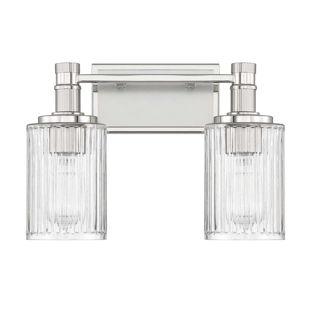 Concord Two Light Bathroom Vanity in Silver and Polished Nickel Savoy House