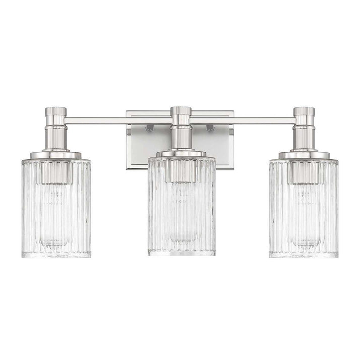 Concord Three Light Bathroom Vanity in Silver and Polished Nickel Savoy House