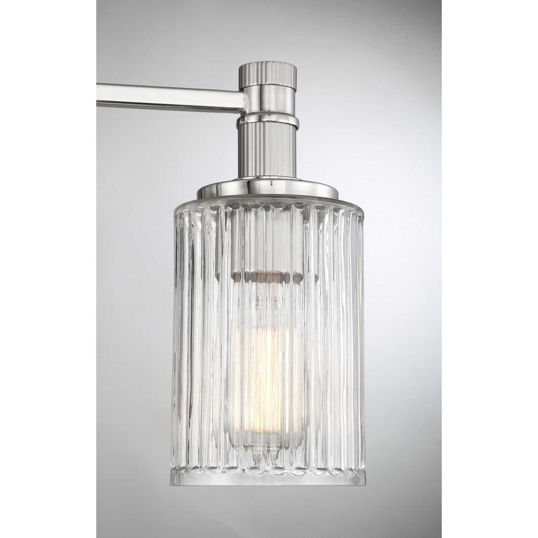 Concord Three Light Bathroom Vanity in Silver and Polished Nickel Savoy House