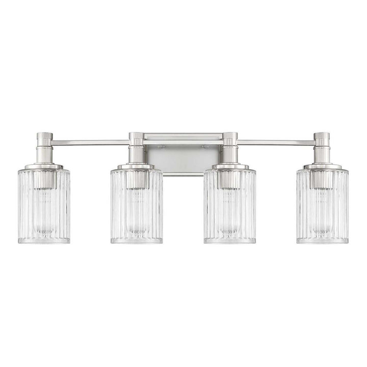 Concord Four Light Bathroom Vanity in Silver and Polished Nickel Savoy House