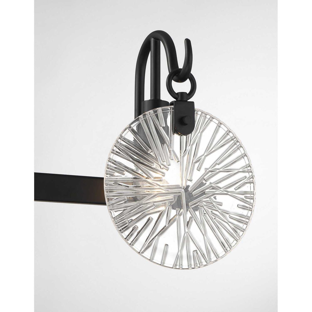 Addison Three Light Bathroom Vanity in Matte Black Savoy House