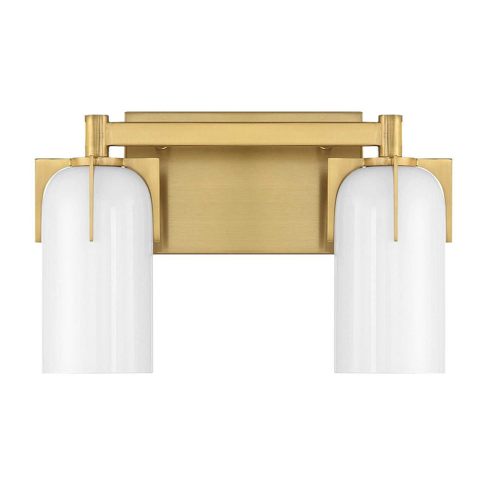 Caldwell Two Light Bathroom Vanity in Warm Brass Savoy House