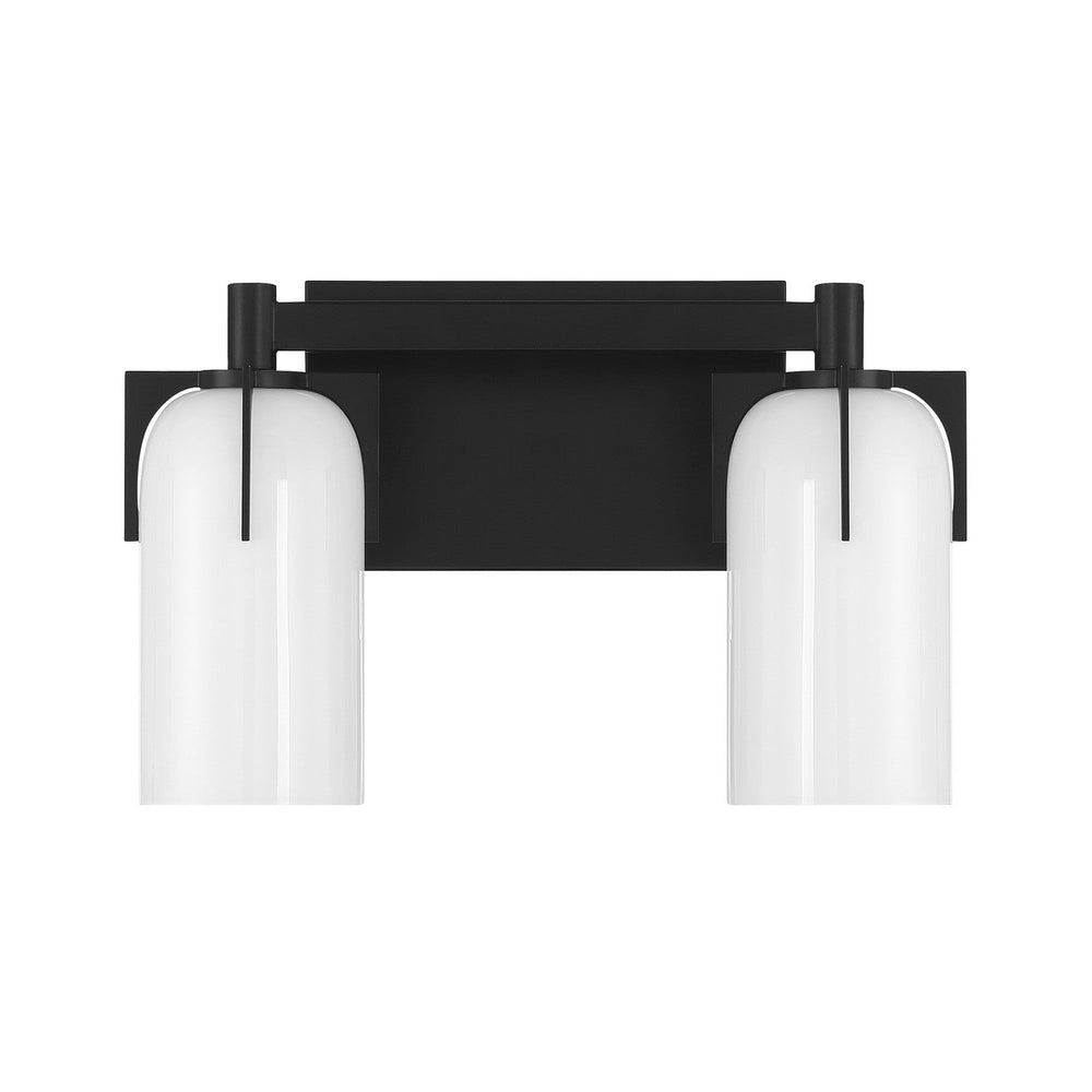 Caldwell Two Light Bathroom Vanity in Matte Black Savoy House