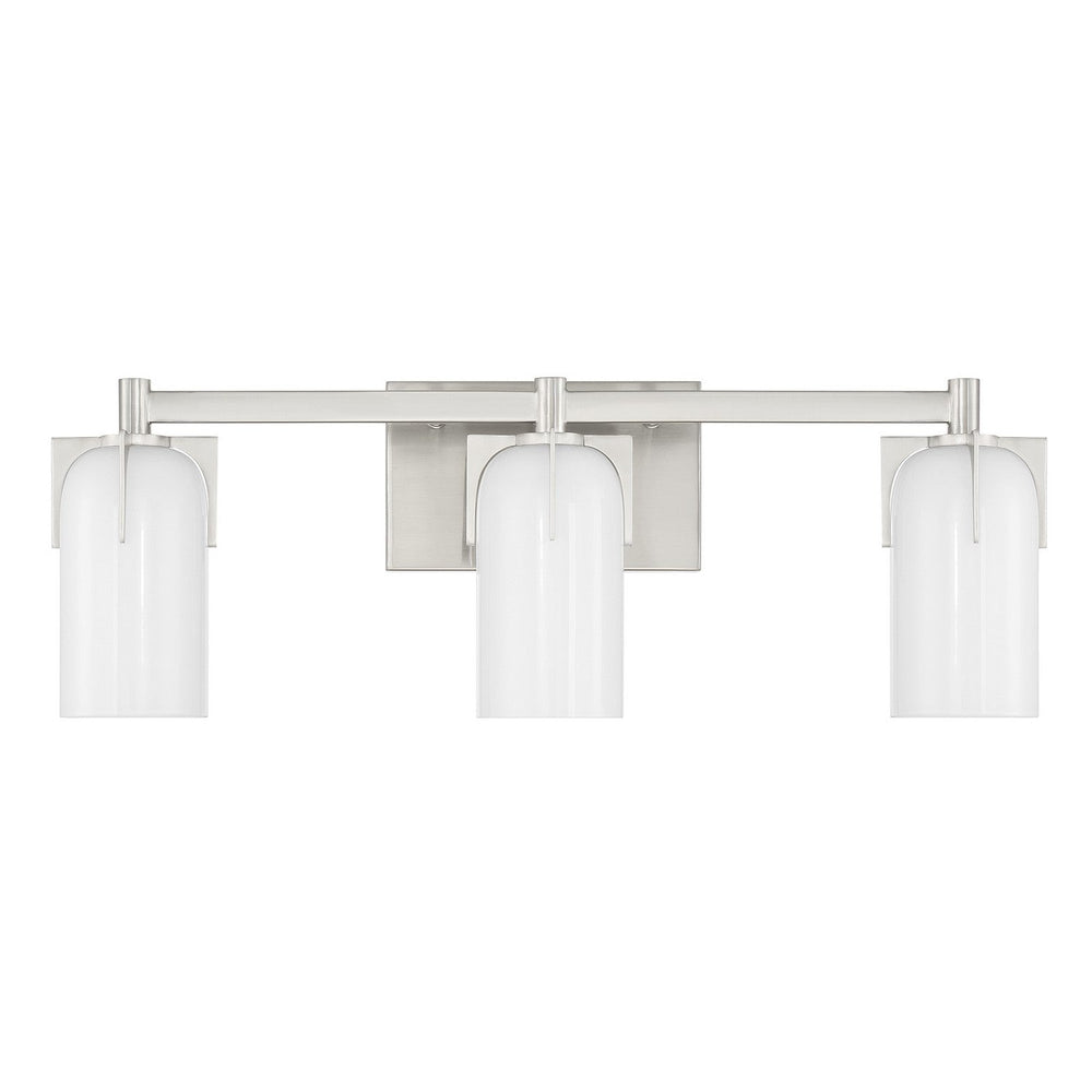 Caldwell Three Light Bathroom Vanity in Satin Nickel Savoy House
