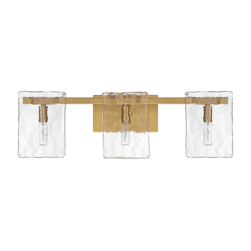 Genry Three Light Bathroom Vanity in Warm Brass Savoy House
