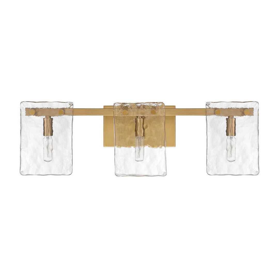 Genry Three Light Bathroom Vanity in Warm Brass Savoy House
