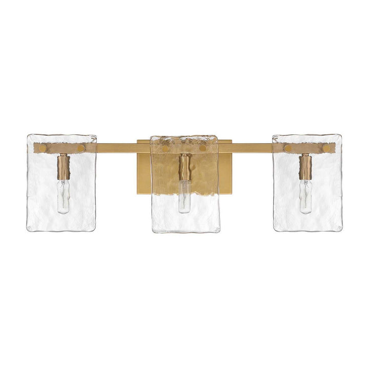 Genry Three Light Bathroom Vanity in Warm Brass Savoy House