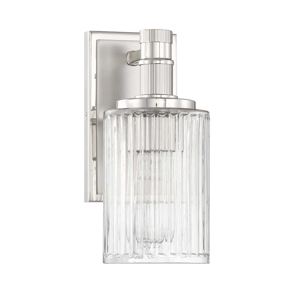 Concord One Light Bathroom Vanity in Silver and Polished Nickel Savoy House