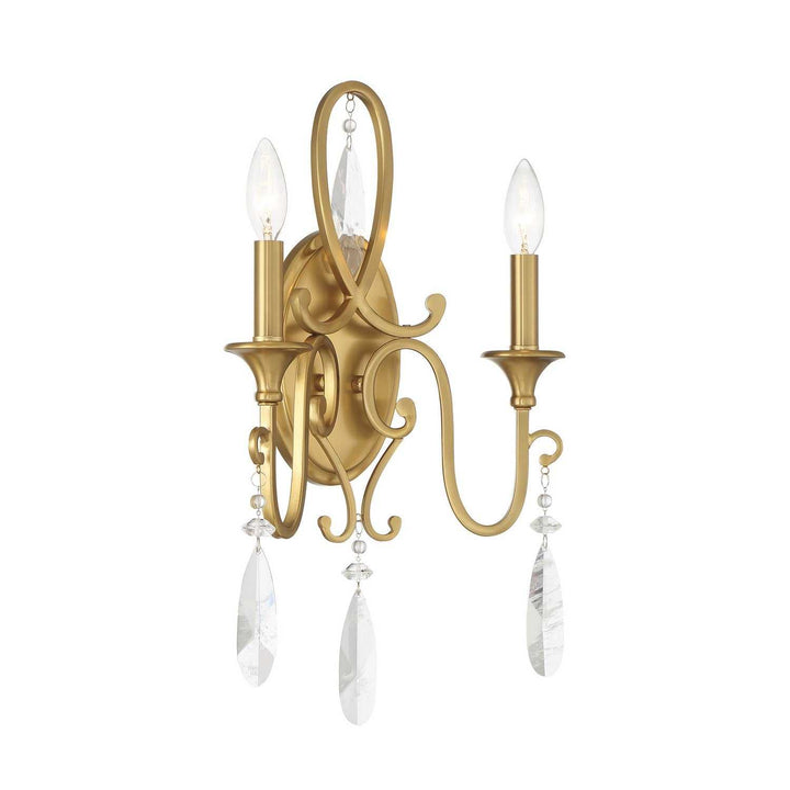 Fairchild Two Light Wall Sconce in Warm Brass Savoy House