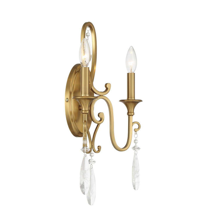 Fairchild Two Light Wall Sconce in Warm Brass Savoy House