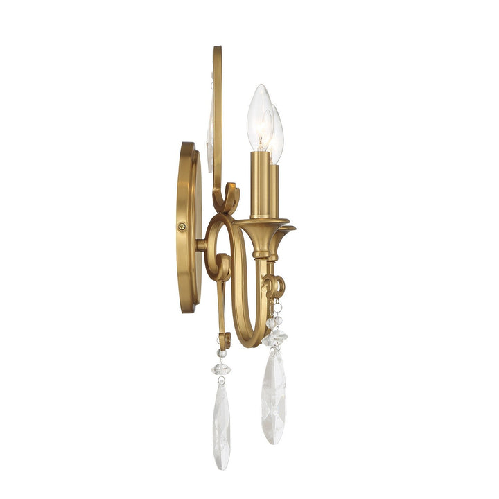 Fairchild Two Light Wall Sconce in Warm Brass Savoy House
