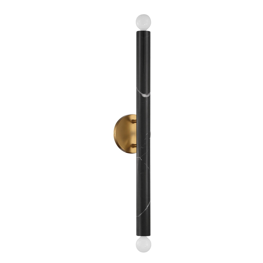 Savoy House - 9-2901-2-263 - Two Light Wall Sconce - Callaway - Black Marble w/Warm Brass