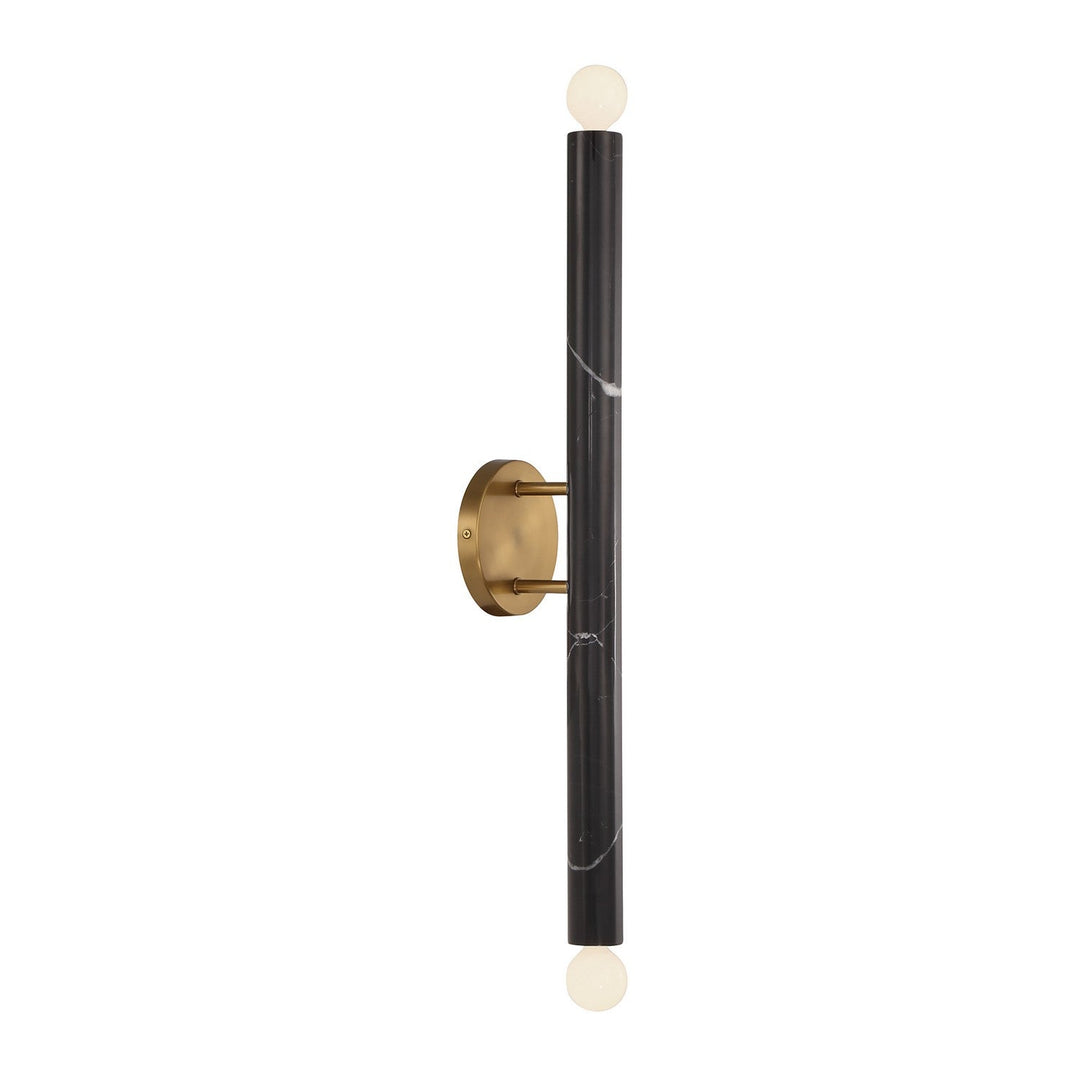 Savoy House - 9-2901-2-263 - Two Light Wall Sconce - Callaway - Black Marble w/Warm Brass
