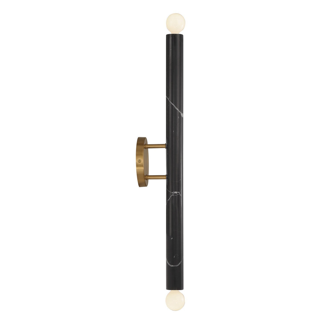 Savoy House - 9-2901-2-263 - Two Light Wall Sconce - Callaway - Black Marble w/Warm Brass