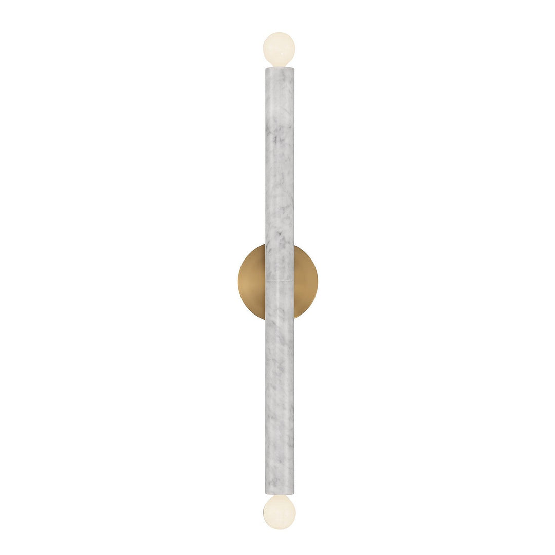 Savoy House - 9-2901-2-264 - Two Light Wall Sconce - Callaway - White Marble w/Warm Brass