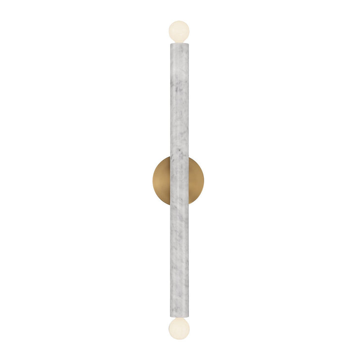 Savoy House - 9-2901-2-264 - Two Light Wall Sconce - Callaway - White Marble w/Warm Brass