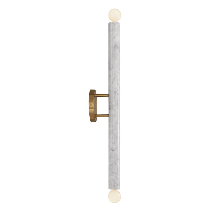 Savoy House - 9-2901-2-264 - Two Light Wall Sconce - Callaway - White Marble w/Warm Brass