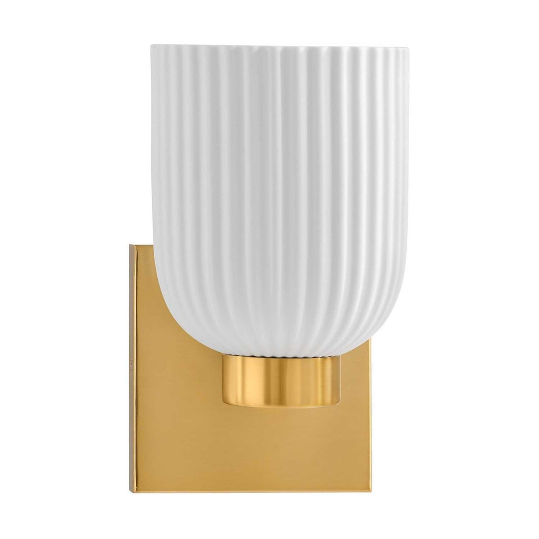 Isla Blanca One Light Wall Sconce in Warm Brass Savoy House