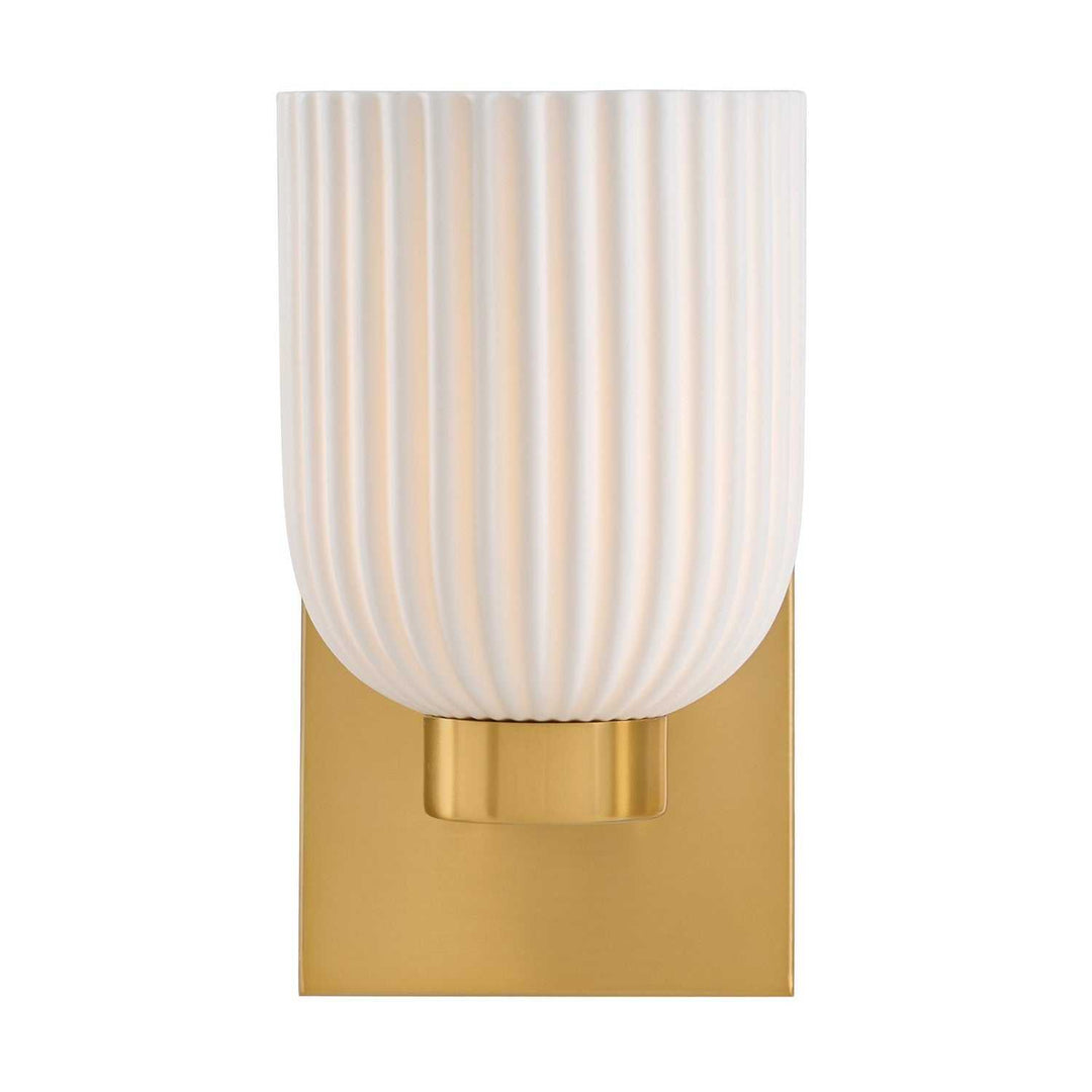 Isla Blanca One Light Wall Sconce in Warm Brass Savoy House