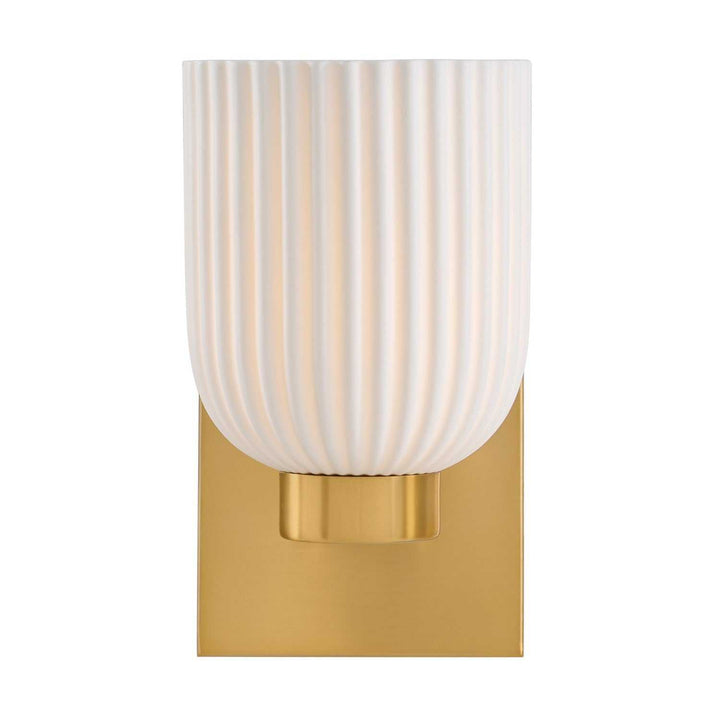 Isla Blanca One Light Wall Sconce in Warm Brass Savoy House