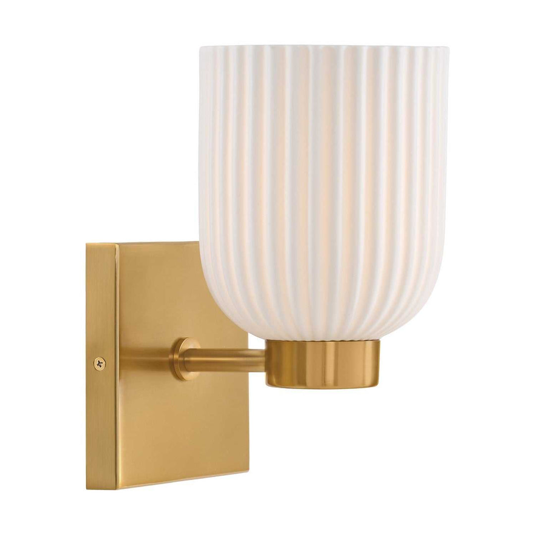 Isla Blanca One Light Wall Sconce in Warm Brass Savoy House