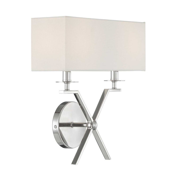 Arondale Two Light Wall Sconce in Polished Nickel Savoy House