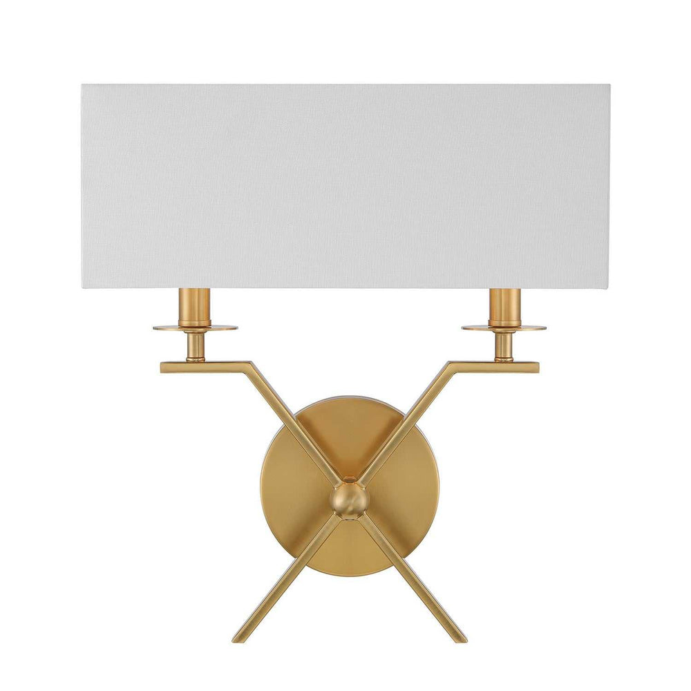 Arondale Two Light Wall Sconce in Warm Brass Savoy House