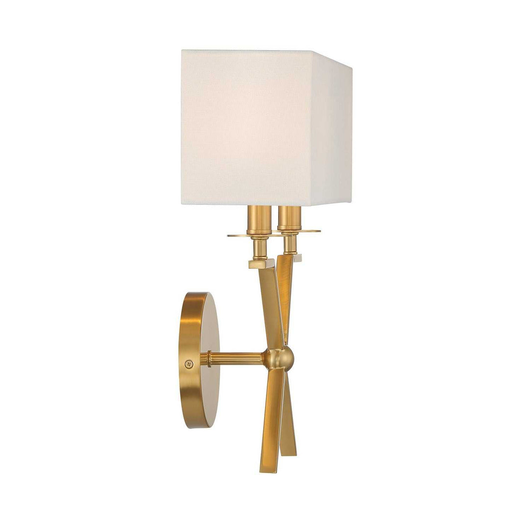 Arondale Two Light Wall Sconce in Warm Brass Savoy House