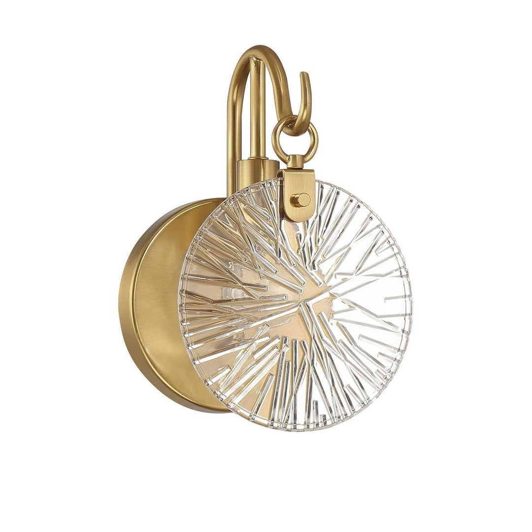 Addison One Light Bathroom Vanity in Warm Brass Savoy House