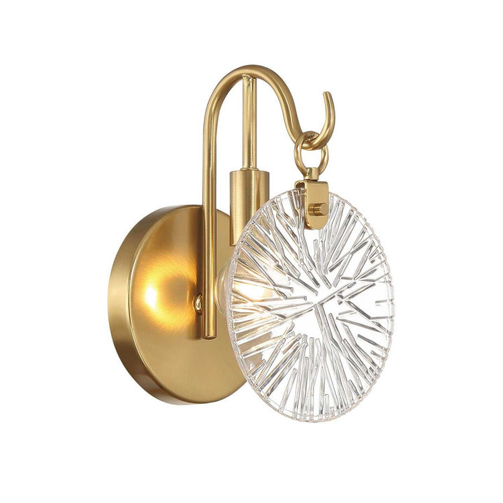 Addison One Light Bathroom Vanity in Warm Brass Savoy House