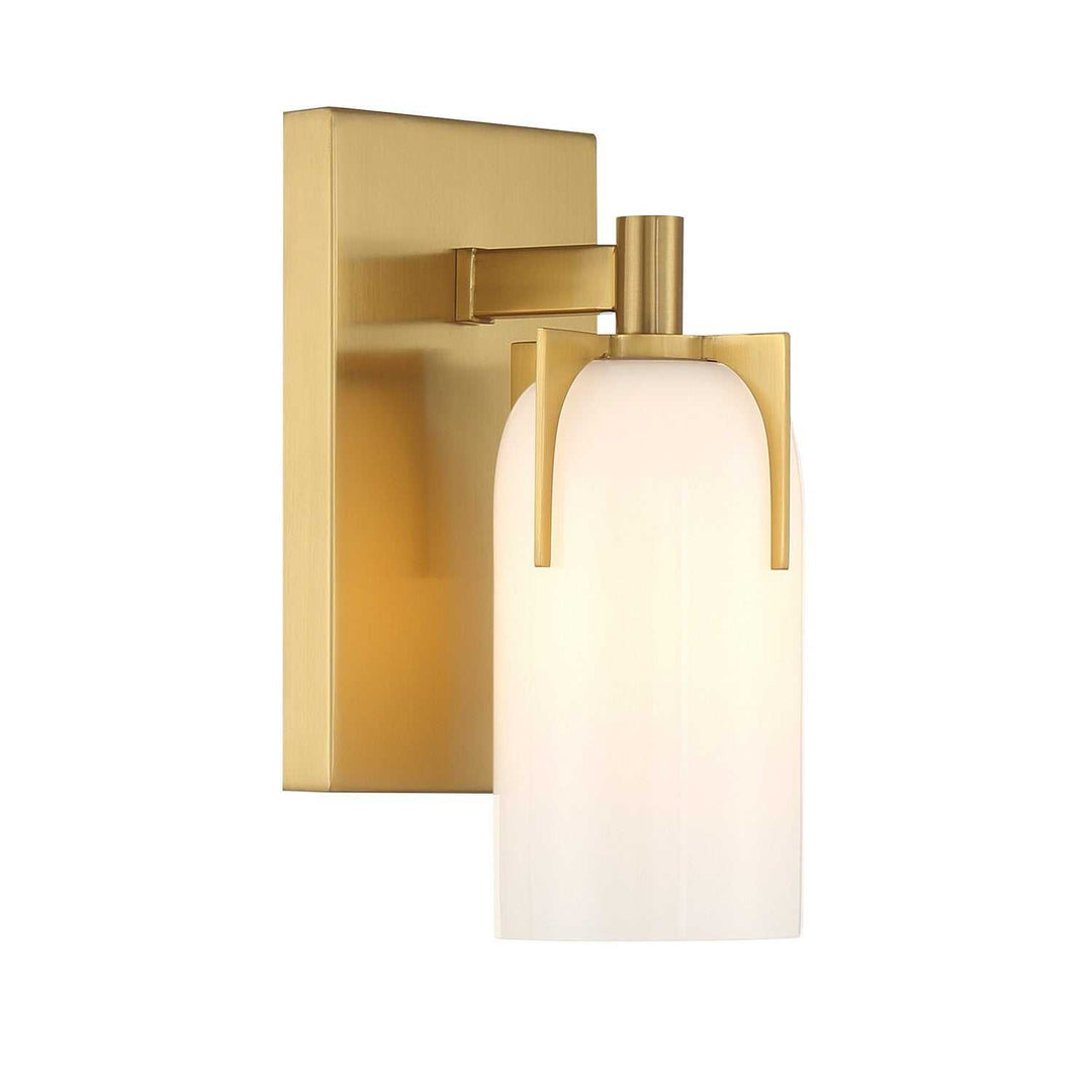 Caldwell One Light Bathroom Vanity in Warm Brass Savoy House