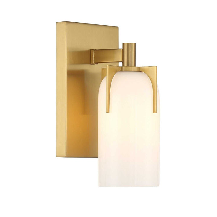 Caldwell One Light Bathroom Vanity in Warm Brass Savoy House