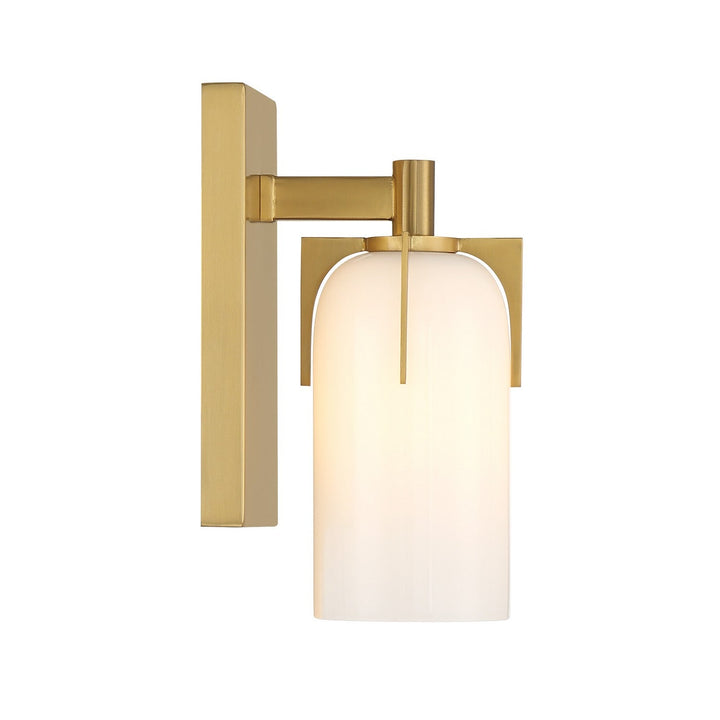 Caldwell One Light Bathroom Vanity in Warm Brass Savoy House