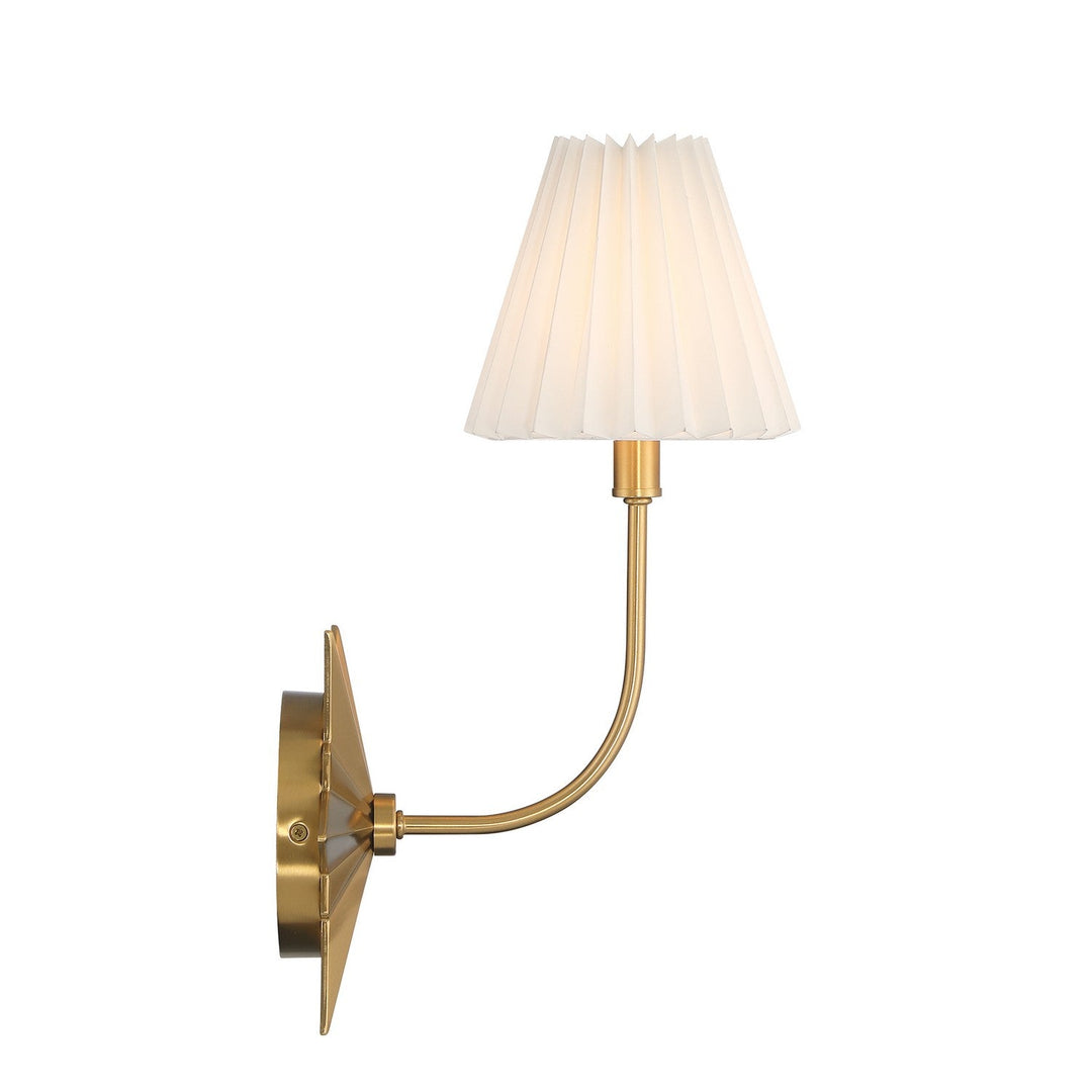 Crestwood One Light Wall Sconce in Warm Brass Savoy House