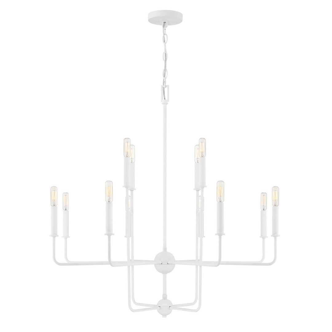 Savoy House - 1-4046-12-83 - 12 Light Chandelier - Avondale - Bisque White