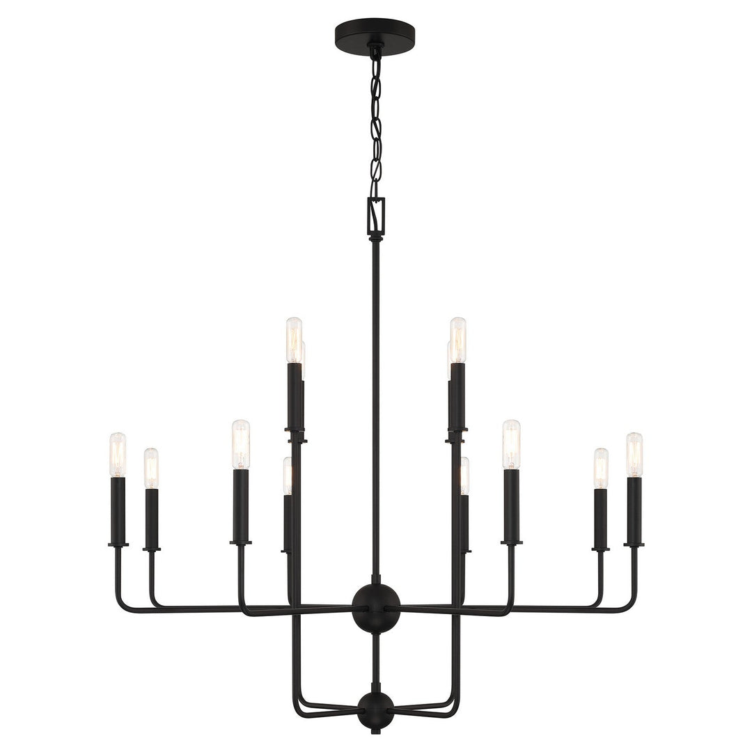 Savoy House - 1-4046-12-89 - 12 Light Chandelier - Avondale - Matte Black